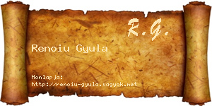 Renoiu Gyula névjegykártya